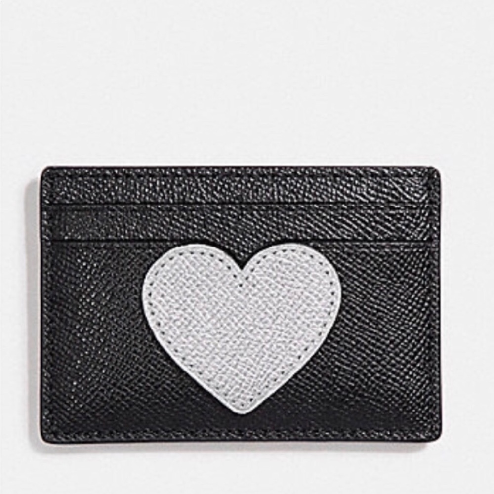 ⭐️FINAL PRICE⭐️COACH GLITTER HEART CARD HOLDER 💕